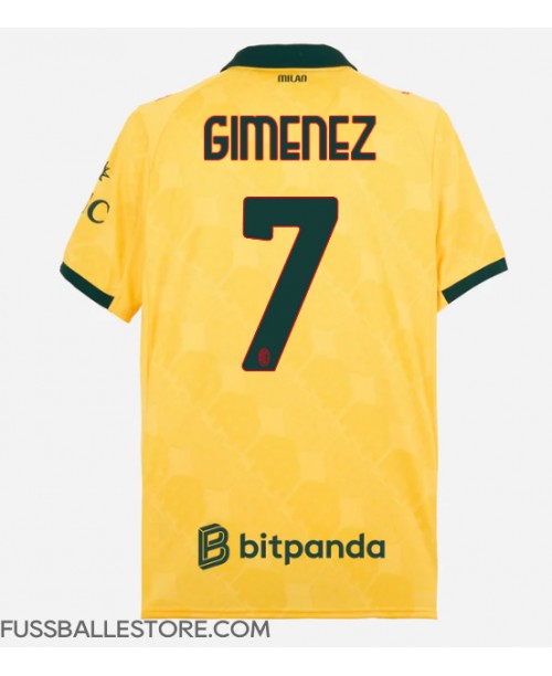 Günstige AC Milan Santiago Gimenez #7 3rd trikot 2025-26 Kurzarm Günstige AC Milan Santiago Gimenez #7 3rd trikot 2025-26 Kurzarm